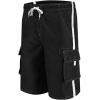 imageMAGCOMSEN Mens Swim Trunks with Mesh Liner 4 Pockets Quick Dry Beachwear Swimuits Board ShortsBlack