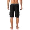 imageMAGCOMSEN Mens Swim Trunks with Mesh Liner 4 Pockets Quick Dry Beachwear Swimuits Board ShortsBlack