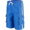 imageMAGCOMSEN Mens Swim Trunks with Mesh Liner 4 Pockets Quick Dry Beachwear Swimuits Board ShortsBlue
