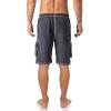 imageMAGCOMSEN Mens Swim Trunks with Mesh Liner 4 Pockets Quick Dry Beachwear Swimuits Board ShortsGrey