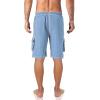 imageMAGCOMSEN Mens Swim Trunks with Mesh Liner 4 Pockets Quick Dry Beachwear Swimuits Board ShortsLight Blue