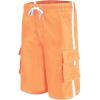imageMAGCOMSEN Mens Swim Trunks with Mesh Liner 4 Pockets Quick Dry Beachwear Swimuits Board ShortsOrange