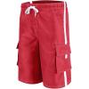 imageMAGCOMSEN Mens Swim Trunks with Mesh Liner 4 Pockets Quick Dry Beachwear Swimuits Board ShortsWine Red