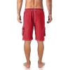 imageMAGCOMSEN Mens Swim Trunks with Mesh Liner 4 Pockets Quick Dry Beachwear Swimuits Board ShortsWine Red