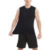 imageMAGCOMSEN Mens Tank Top Cotton Muscle Workout Gym Shirts Moisture Wicking Lightweight Summer Casual Sleeveless ShirtsBlack