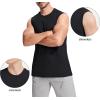 imageMAGCOMSEN Mens Tank Top Cotton Muscle Workout Gym Shirts Moisture Wicking Lightweight Summer Casual Sleeveless ShirtsBlack