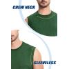 imageMAGCOMSEN Mens Tank Top Cotton Muscle Workout Gym Shirts Moisture Wicking Lightweight Summer Casual Sleeveless ShirtsDark Grey Green
