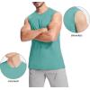 imageMAGCOMSEN Mens Tank Top Cotton Muscle Workout Gym Shirts Moisture Wicking Lightweight Summer Casual Sleeveless ShirtsGrey Green