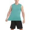 imageMAGCOMSEN Mens Tank Top Cotton Muscle Workout Gym Shirts Moisture Wicking Lightweight Summer Casual Sleeveless ShirtsGrey Green