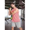 imageMAGCOMSEN Mens Tank Top Cotton Muscle Workout Gym Shirts Moisture Wicking Lightweight Summer Casual Sleeveless ShirtsGrey Pink