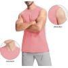 imageMAGCOMSEN Mens Tank Top Cotton Muscle Workout Gym Shirts Moisture Wicking Lightweight Summer Casual Sleeveless ShirtsGrey Pink