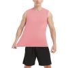 imageMAGCOMSEN Mens Tank Top Cotton Muscle Workout Gym Shirts Moisture Wicking Lightweight Summer Casual Sleeveless ShirtsGrey Pink