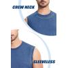 imageMAGCOMSEN Mens Tank Top Cotton Muscle Workout Gym Shirts Moisture Wicking Lightweight Summer Casual Sleeveless ShirtsHeather Blue
