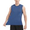 imageMAGCOMSEN Mens Tank Top Cotton Muscle Workout Gym Shirts Moisture Wicking Lightweight Summer Casual Sleeveless ShirtsHeather Blue