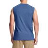 imageMAGCOMSEN Mens Tank Top Cotton Muscle Workout Gym Shirts Moisture Wicking Lightweight Summer Casual Sleeveless ShirtsHeather Blue
