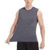 imageMAGCOMSEN Mens Tank Top Cotton Muscle Workout Gym Shirts Moisture Wicking Lightweight Summer Casual Sleeveless ShirtsHeather Dark Grey