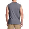 imageMAGCOMSEN Mens Tank Top Cotton Muscle Workout Gym Shirts Moisture Wicking Lightweight Summer Casual Sleeveless ShirtsHeather Dark Grey