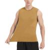 imageMAGCOMSEN Mens Tank Top Cotton Muscle Workout Gym Shirts Moisture Wicking Lightweight Summer Casual Sleeveless ShirtsHeather Turmeric