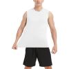 imageMAGCOMSEN Mens Tank Top Cotton Muscle Workout Gym Shirts Moisture Wicking Lightweight Summer Casual Sleeveless ShirtsWhite
