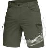 imageMAGCOMSEN Mens Hiking Shorts Lightweight Quick Dry Stretch Cargo Shorts with 5 Pockets Fishing Running Golf CyclingArmygreen