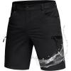 imageMAGCOMSEN Mens Hiking Shorts Lightweight Quick Dry Stretch Cargo Shorts with 5 Pockets Fishing Running Golf CyclingBlack