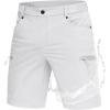 imageMAGCOMSEN Mens Hiking Shorts Lightweight Quick Dry Stretch Cargo Shorts with 5 Pockets Fishing Running Golf CyclingWhite