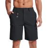 imageMAGCOMSEN Mens Hiking Shorts 5 Pockets WaterResistant Ripstop Quick Dry Outdoor Cargo Fishing Tactical ShortsBlack