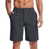 imageMAGCOMSEN Mens Hiking Shorts 5 Pockets WaterResistant Ripstop Quick Dry Outdoor Cargo Fishing Tactical ShortsDark Grey