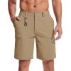 imageMAGCOMSEN Mens Hiking Shorts 5 Pockets WaterResistant Ripstop Quick Dry Outdoor Cargo Fishing Tactical ShortsKhaki