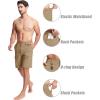 imageMAGCOMSEN Mens Hiking Shorts 5 Pockets WaterResistant Ripstop Quick Dry Outdoor Cargo Fishing Tactical ShortsKhaki