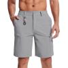 imageMAGCOMSEN Mens Hiking Shorts 5 Pockets WaterResistant Ripstop Quick Dry Outdoor Cargo Fishing Tactical ShortsLight Grey