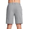 imageMAGCOMSEN Mens Hiking Shorts 5 Pockets WaterResistant Ripstop Quick Dry Outdoor Cargo Fishing Tactical ShortsLight Grey