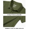 imageMAGCOMSEN Mens Polo Shirts Short Sleeve Cotton Pique Golf Shirt Casual Collared Shirt Lightweight Work Shirts with 3 ButtonsArmy Green
