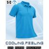 imageMAGCOMSEN Mens Polo Shirts Short Sleeve Cotton Pique Golf Shirt Casual Collared Shirt Lightweight Work Shirts with 3 ButtonsAzure