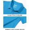 imageMAGCOMSEN Mens Polo Shirts Short Sleeve Cotton Pique Golf Shirt Casual Collared Shirt Lightweight Work Shirts with 3 ButtonsAzure
