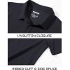 imageMAGCOMSEN Mens Polo Shirts Short Sleeve Cotton Pique Golf Shirt Casual Collared Shirt Lightweight Work Shirts with 3 ButtonsBlack