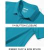 imageMAGCOMSEN Mens Polo Shirts Short Sleeve Cotton Pique Golf Shirt Casual Collared Shirt Lightweight Work Shirts with 3 ButtonsBlue Green