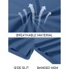 imageMAGCOMSEN Mens Polo Shirts Short Sleeve Cotton Pique Golf Shirt Casual Collared Shirt Lightweight Work Shirts with 3 ButtonsBlue Grey