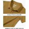 imageMAGCOMSEN Mens Polo Shirts Short Sleeve Cotton Pique Golf Shirt Casual Collared Shirt Lightweight Work Shirts with 3 ButtonsBrown