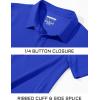 imageMAGCOMSEN Mens Polo Shirts Short Sleeve Cotton Pique Golf Shirt Casual Collared Shirt Lightweight Work Shirts with 3 ButtonsColor Blue