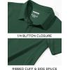 imageMAGCOMSEN Mens Polo Shirts Short Sleeve Cotton Pique Golf Shirt Casual Collared Shirt Lightweight Work Shirts with 3 ButtonsDark Green