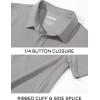 imageMAGCOMSEN Mens Polo Shirts Short Sleeve Cotton Pique Golf Shirt Casual Collared Shirt Lightweight Work Shirts with 3 ButtonsLight Grey