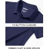 imageMAGCOMSEN Mens Polo Shirts Short Sleeve Cotton Pique Golf Shirt Casual Collared Shirt Lightweight Work Shirts with 3 ButtonsNavy