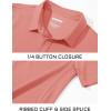 imageMAGCOMSEN Mens Polo Shirts Short Sleeve Cotton Pique Golf Shirt Casual Collared Shirt Lightweight Work Shirts with 3 ButtonsPink