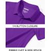 imageMAGCOMSEN Mens Polo Shirts Short Sleeve Cotton Pique Golf Shirt Casual Collared Shirt Lightweight Work Shirts with 3 ButtonsPurple