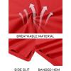 imageMAGCOMSEN Mens Polo Shirts Short Sleeve Cotton Pique Golf Shirt Casual Collared Shirt Lightweight Work Shirts with 3 ButtonsRed