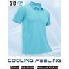 imageMAGCOMSEN Mens Polo Shirts Short Sleeve Cotton Pique Golf Shirt Casual Collared Shirt Lightweight Work Shirts with 3 ButtonsSky Blue