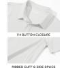 imageMAGCOMSEN Mens Polo Shirts Short Sleeve Cotton Pique Golf Shirt Casual Collared Shirt Lightweight Work Shirts with 3 ButtonsWhite