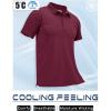 imageMAGCOMSEN Mens Polo Shirts Short Sleeve Cotton Pique Golf Shirt Casual Collared Shirt Lightweight Work Shirts with 3 ButtonsWine Red