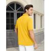 imageMAGCOMSEN Mens Polo Shirts Short Sleeve Cotton Pique Golf Shirt Casual Collared Shirt Lightweight Work Shirts with 3 ButtonsYellow